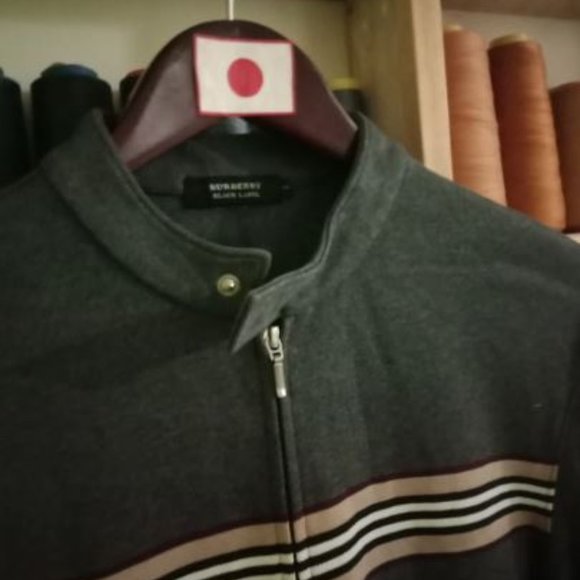 Burberry Black Label Light Jacket w Stripe Design - Picture 2 of 4